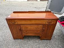 Free delivery used Vintage Art Deco Wooden Sideboard