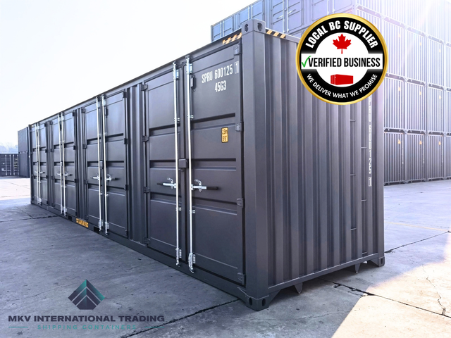 NEW 40FT SEA CAN SHIPPING CONTAINER W/ 4 SIDE DOORS