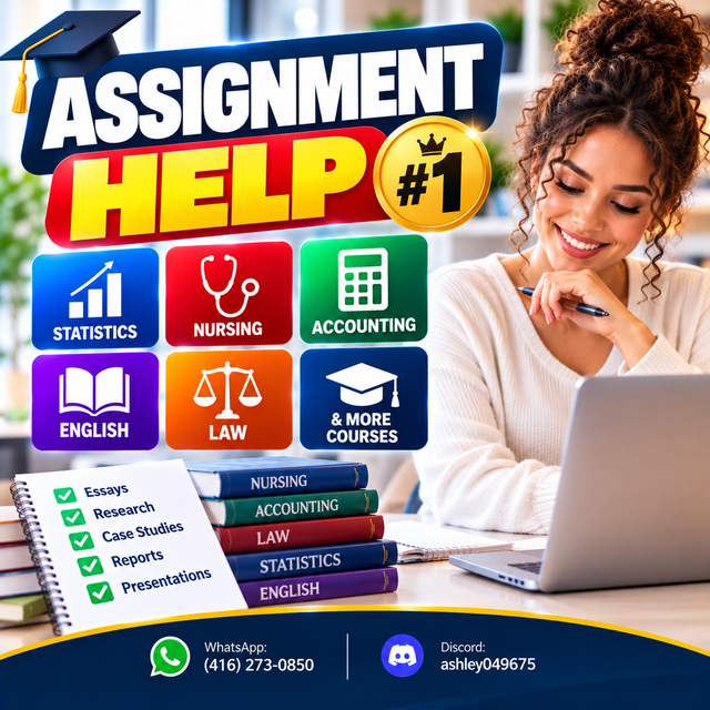 STATISTICS, NURSING, ACCOUNTING, ENGLISH, LAW ASSIGNMENT HELP #1