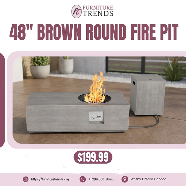 Furniture Trends 48-inch Round Fire Pit