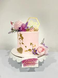 Pink floral wedding Cakes
