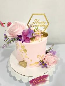 Pink floral wedding Cakes - Photo 3