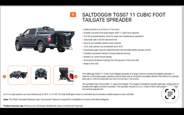 BUYERS SALT DOGG TGS07 BRAND NEW
