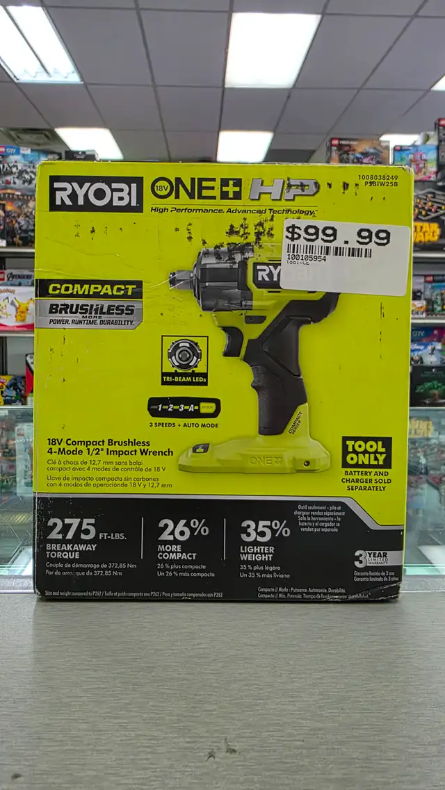 Ryobi 18v One  1/2' Impact Wrench - BRAND NEW