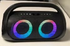 onn. Portable Bluetooth FM Boombox with Multicolour LED Lighting