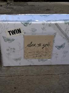 Alex and Zoe Twin Sheet Set - 100% Cotton - Butterfly