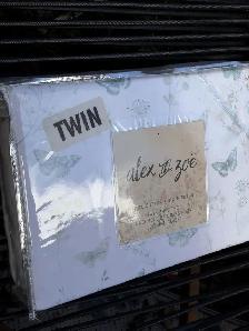 Alex and Zoe Twin Sheet Set - 100% Cotton - Butterfly - Photo 5