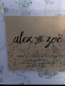 Alex and Zoe Twin Sheet Set - 100% Cotton - Butterfly - Photo 7