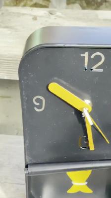 Sardine Tin Pendulum Wall Clock - Black Metal - New w/ Tags - Photo 8