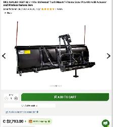 DK2 - AVAL8219 ELT universal truck mount plow/ wireless remot