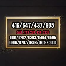416/647/437/905 Premium Phone Numbers Memorable Vip Phone Number
