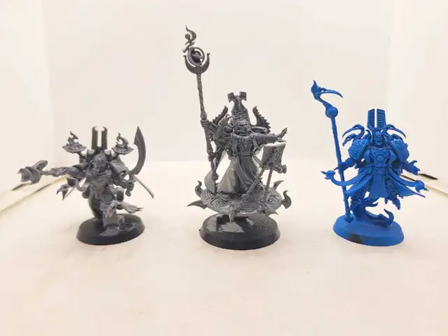 Warhammer 40k Thousand Sons 3 Exalted Sorcerers 1 Primed Blue