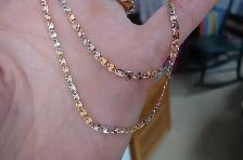 Chaînes et Boucles d'oreilles , rosée et argent , S -STEELX