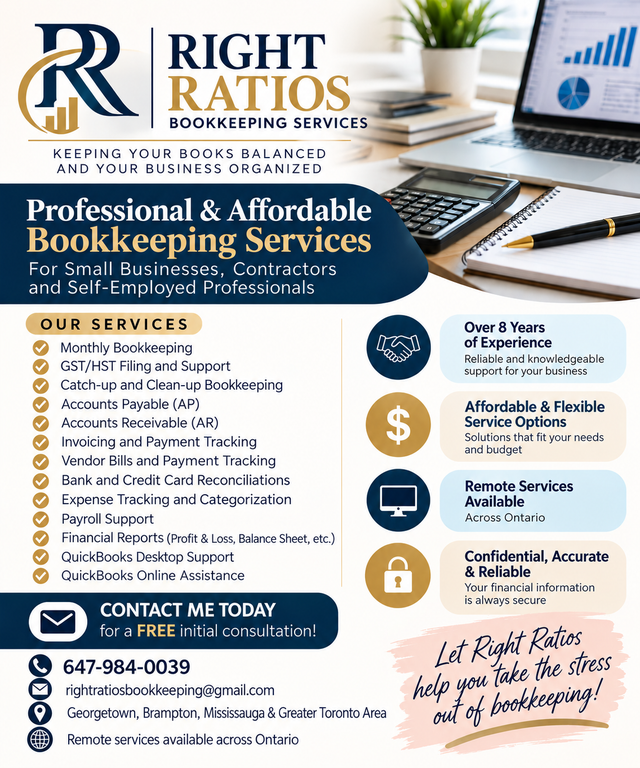 Affordable Bookkeeping Services – GTA & Ontario