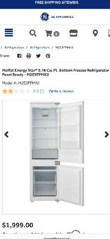 NEW 21.26" Moffat Panel Ready Bottom Freezer Fridge (8.76 Cu.Ft) - Photo 10