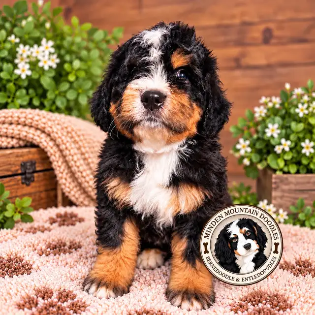 1 puppy left! Ultra Med Bernedoodles