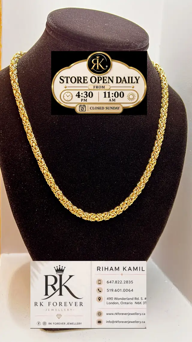 10K  yellow Gold Byzantine Chain # R61