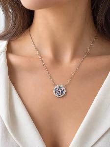 Tiffany&Co Cobblestone , Sapphire and Diamonds Platinum Necklace - Photo 2