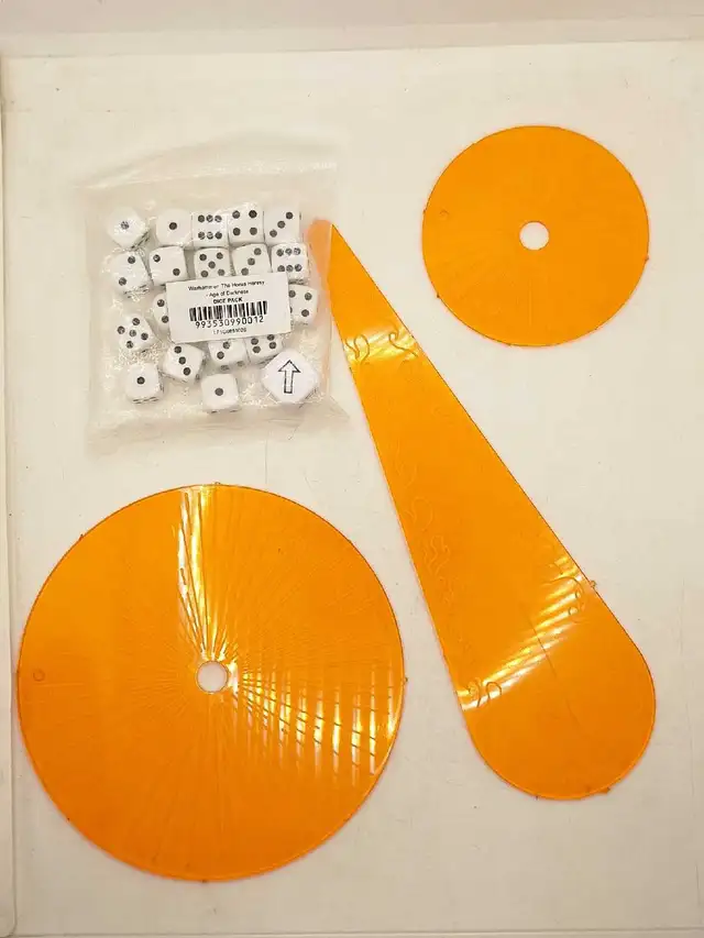 Warhammer 40k 30k Horus Heresy Blast Templates & Dice Set NoS