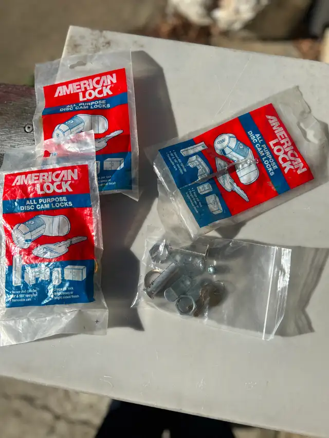 3 NEW ALL PURPOSE DISC CAM LOCKS