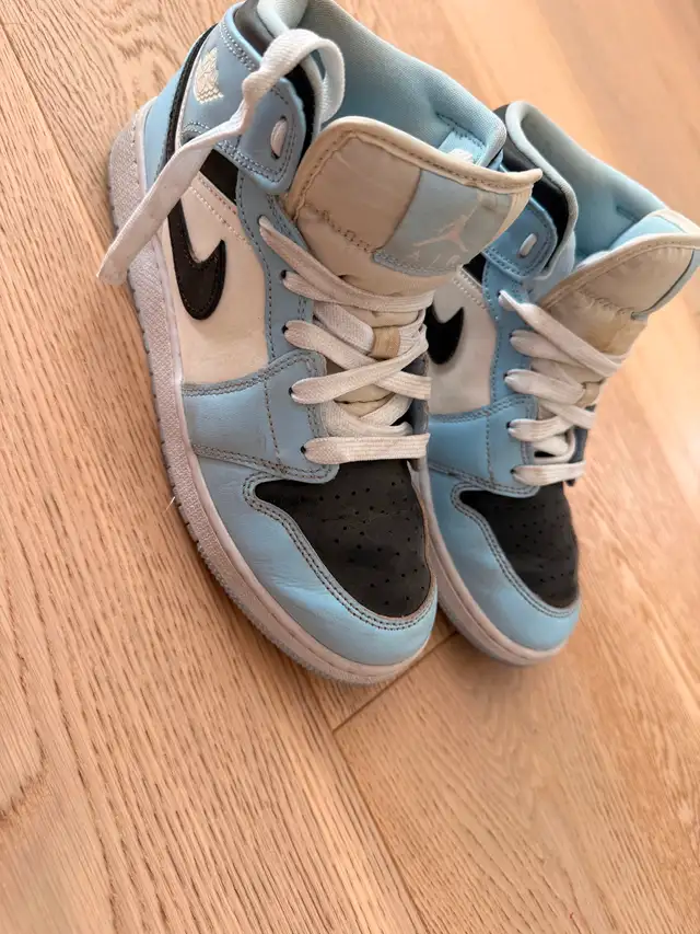 Air Jordan 1 Mid "Ice Blue," Youth Size 7Y