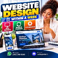 WEBSITE DESIGN WITHIN A WEEK. WEBSITE REDESIGN, CUSTOMIZATION