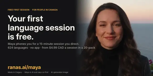 Maya, AI coach by phone: 624 languages, first session free