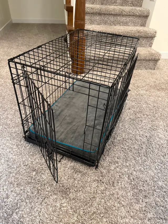 Dog crate ideal for dog up to 45lbs with 2 entry doors