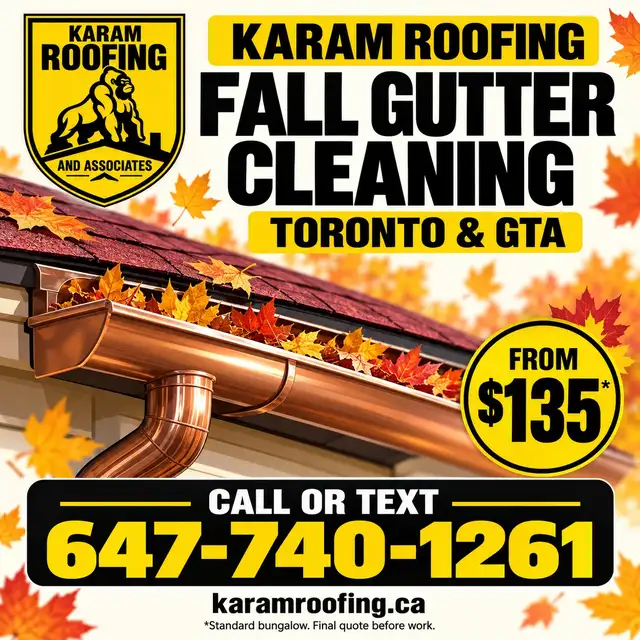 Fall Eavestrough Cleaning Toronto & GTA - From $135