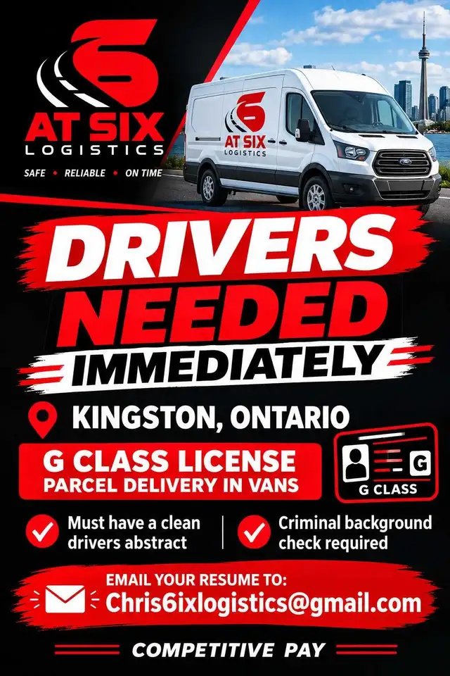 Drivers Needed immediately