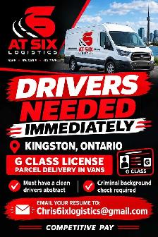 Drivers Needed immediately