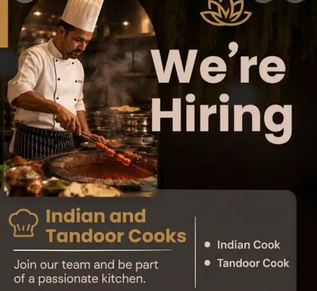 Urgent Hiring  Tandoori Chef