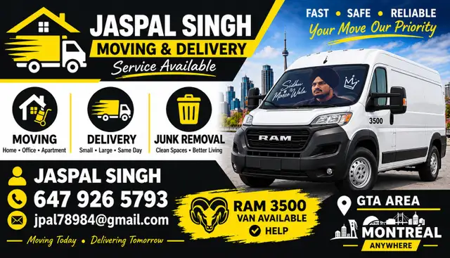 moving and delivery services available