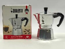 Bialetti Moka Express Stovetop Espresso Maker 3 Cup, Silver