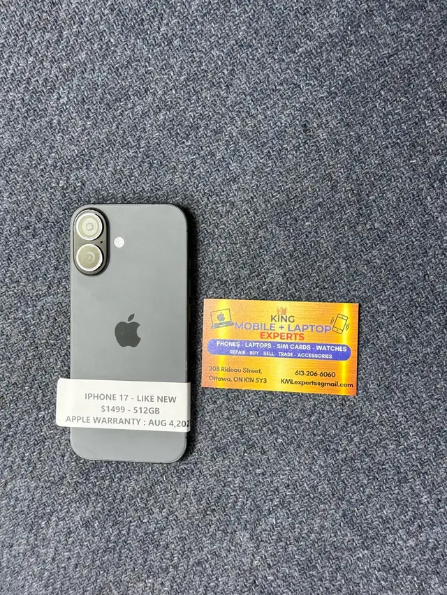 iPhone 17 with Apple warranty 512GB