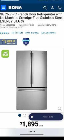 NEW 36" GE Fridge (Internal Ice & Water Dispenser) 27 Cu.Ft - Photo 10