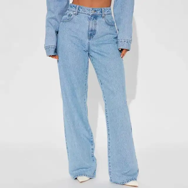 Light Wash Wide Leg Jeans