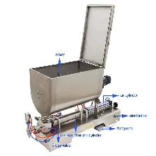 Used 100-1000ml Paste Mixing Filling Machine w/Big Hopper 160420 - Photo 2