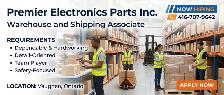 Hiring Warehouse and Shipping Associate