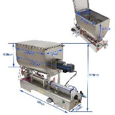 1000ml Paste Filling Machine w/Horizontal Mixing Hopper160420 - Photo 2