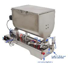 1000ml Paste Filling Machine w/Horizontal Mixing Hopper160420 - Photo 4