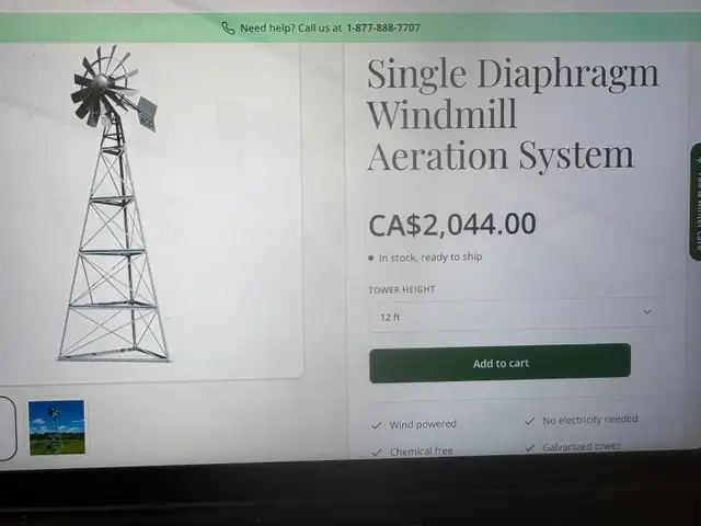 Koenders 12’ Windmill Aeration System