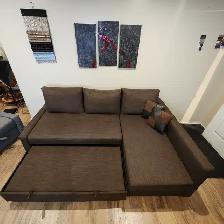 Used (Good Condition) Brown IKEA sofa bed    FREE DELIVERY - Photo 2