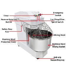 50L Dual Action Dual Speed Dough Mixer 220V Commercial 170175 - Photo 10