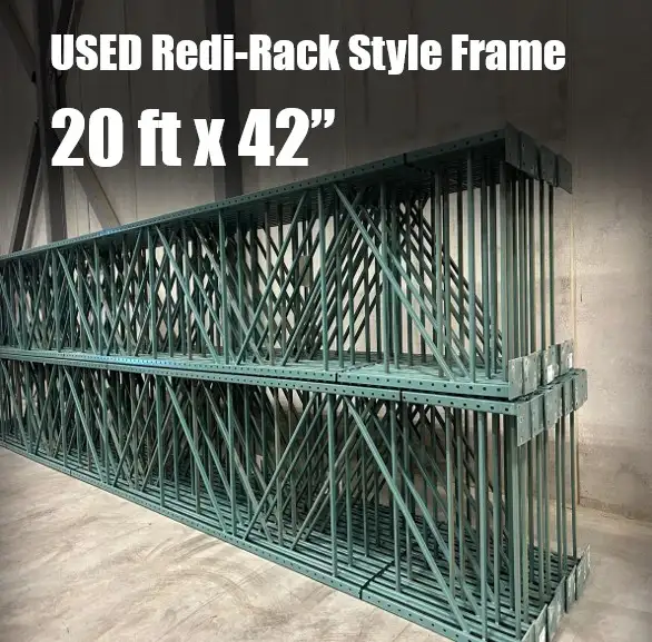 USED 20' x 42' Redirack Uprights Frames Pallet Racking