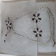 SETNEUF AGENT MAUVE COLLIER15'LON BOUCLES D'OREILLE: $20.00LESET - Photo 3
