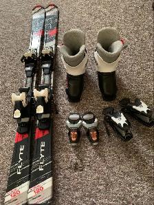 kids downhill ski set $90