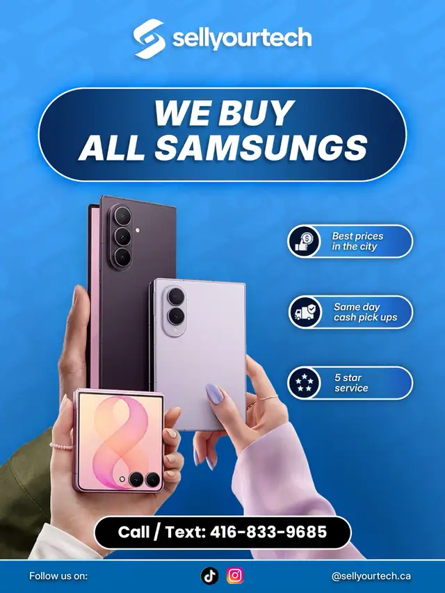 We Buy All Samsungs For Cash Today