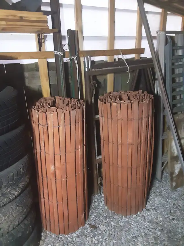 Wooden snow fences