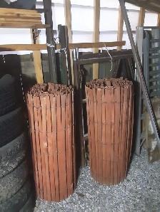 Wooden snow fences